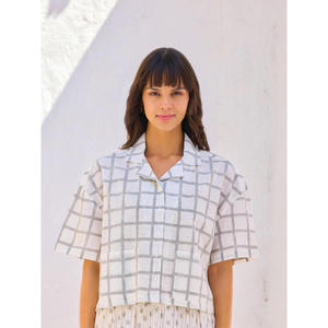 Camisa Larga Informal y Formal para Mujer, con Estampado Floral a Cuadros, de Satén y Chifón, con Cuello de Lazo, para Oficina, Primavera, Verano, Otoño - Product Image 2