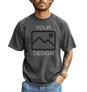 Hot Selling Men Vintage Distressed <b>Pickling</b> Anime T-Shirt 100% Cotton Low MOQ Screen Printed Men's Oversized T-Shirt - Product Image 2