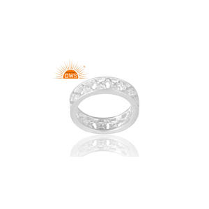 Nuevo diseño de tendencia, anillo de banda de Plata de Ley 925, joyería de diseño personalizado para mujer, regalo para ella. - Product Image 4