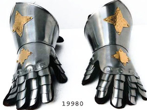 Paire de gants en acier d'armure médiévale - Product Image 2
