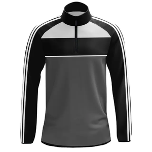 Haute qualité 100% Polyester brossé polaire gaélique Football demi-fermeture éclair et quart de fermeture éclair hauts Sport Style sweats à capuche Shorts fabriqués au Pakistan - Product Image 5