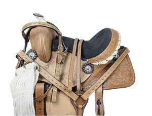 ชุดอานม้าหนังแท้คุณภาพพรีเมี่ยมเหมาะอย่างยิ่งสำหรับการแข่งแบบตะวันตกแบบมีความอดทนแบบอังกฤษสำหรับการขี่ม้า - Product Image 2