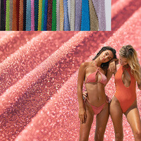 Tissu en nylon Spandex Lurex de haute qualité pour rouleau de tissus métalliques brillants extensibles pour bikini