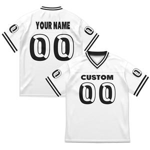 Camiseta deportiva de poliéster con diseño personalizado, transpirable, para fútbol americano y rugby, ropa de calle, camiseta de talla grande bordada y cuadrada personalizada - Product Image 3