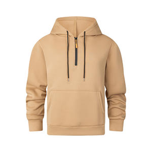 OEM conception de logo personnalisé printemps et automne sweat-shirt de sport mode hommes demi-fermeture éclair à capuche - Product Image 6