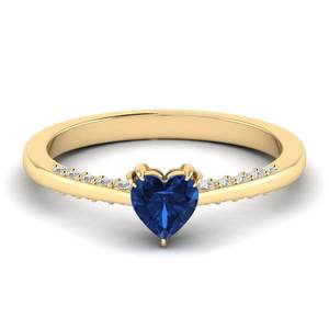 Bague en argent sterling 925 avec saphir bleu en forme de cœur de 0,5 carat, bijoux fins, cadeau de mariage, vente chaude REYES - Product Image 6