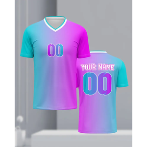 Camisetas de Fútbol Personalizadas para Hombre, Multicolores, Cómodas y Transpirables, con Nombre y Número, Corte Automatizado - Product Image 4