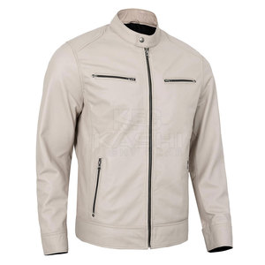 Cool Design Breathable Leather <b>Biker</b> <b>Jacket</b> for Men Comfortable Fit Soft Lining Safety Detail Reinforced Shoulder Perfect Casual - Product Image 2