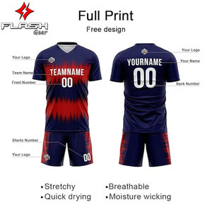 Vente en gros d'uniformes de football personnalisés 160gms maillots de football de nouvelle saison imprimés par sublimation équipes d'entraînement de vêtements de sport personnalisés - Product Image 4