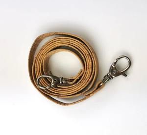 Poignée de sac à main en liège naturel 120 cm x 10 mm avec crochet argenté - Product Image 5