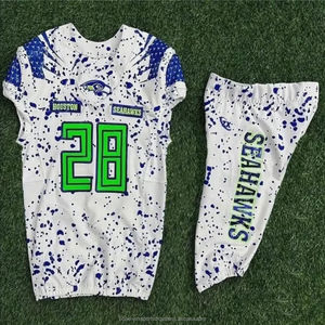 Uniformes de Fútbol Americano Personalizados Unisex de Alta Calidad, Transpirables, que Absorben la Humedad, con Protección UV y Antibacterianos - Product Image 6