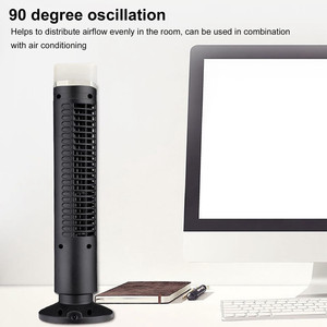 Ventilateur tour électrique oscillant à 90 degrés sans pales, silencieux, portable, avec télécommande, en plastique, prise US - Product Image 3