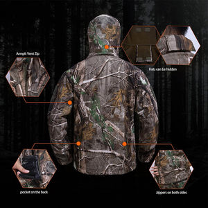 Veste de chasse personnalisée pour homme en polyester, imperméable, respirante, isolée, camouflage, toile de haute qualité, pour l'extérieur, printemps-automne, imprimée - Product Image 5