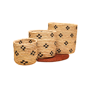 Sabai Panier circulaire écologique Artisanat élégant tissé à la main pour l'organisation de stockage décoratif Espaces de vie durables - Product Image 2