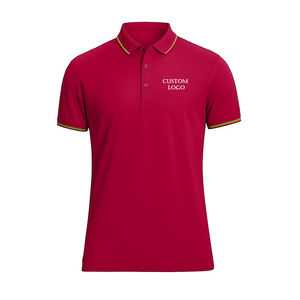 Polo de algodón liso de color liso para hombre, camiseta de polo de golf de manga corta con ajuste cómodo y logotipo personalizado - Product Image 1