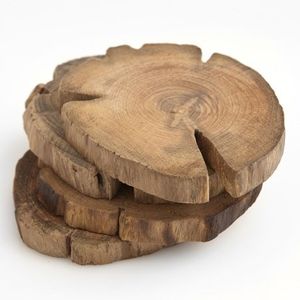 Colección de Posavasos de Madera con Patrón de Grano Natural para un Estilo Chic en Cafeterías y Restaurantes - Product Image 4