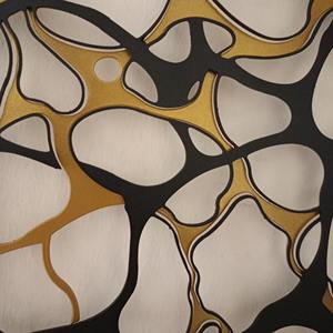 Decoración de Pared Metálica Abstracta Premium en Negro y Dorado, Ideal para Sala de Estar, Dormitorio y Oficina, Procedente de la India - Product Image 5