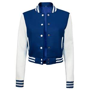 2025 nouvelle grande taille Top qualité femmes recadrée Varsity vestes à manches longues meilleures vestes de Baseball pour femmes Varsity vestes - Product Image 1