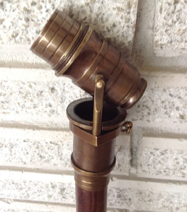 Bastón de madera dura hecho a mano con mango telescópico de latón antiguo portátil Náutico al por mayor 3 piezas Steampunk gran descuento - Product Image 6