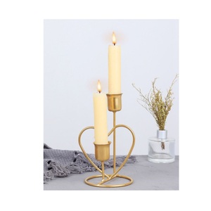 Bougeoirs modernes minimalistes en métal pour bougies chauffe-plat, coniques et cylindriques, idéaux pour la décoration de la maison, du bureau et de la chambre à coucher - Product Image 1