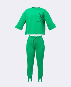 Conjunto deportivo de 2 piezas de talla grande para mujer con logotipo personalizado Sudadera con capucha de manga larga Jersey transpirable Chándales Sudadera estampada de maternidad - Product Image 3