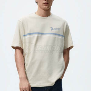 Camiseta Informal Holgada de Gran Tamaño con Estampado Sólido para Hombre, de Algodón/Poliéster, Transpirable y de Secado Rápido - Product Image 1