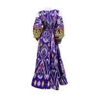 Robe de style afghan Ikat pour femmes, robe traditionnelle ethnique brodée pour tous les jours et les occasions festives