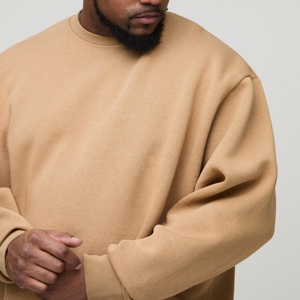 Sudadera de invierno con cuello redondo liso de gran tamaño y logotipo personalizado, 2025 algodón, 100% peso pesado, artículo de 500 Gsm para hombres, sudaderas con capucha - Product Image 5