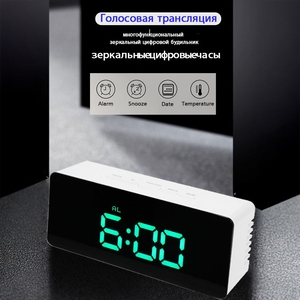 Multi-funzione creativo LED specchio orologio digitale studente silenzioso semplice <span class=keywords><strong>moda</strong></span> orologio elettronico - Product Image 2