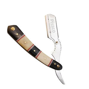 Herramientas de Barbería, Navaja de Afeitar con Mango de Acero Inoxidable, Navaja de Afeitar Plegable de Filo Recto, Navaja de Afeitar Recta para Barbería - Product Image 2