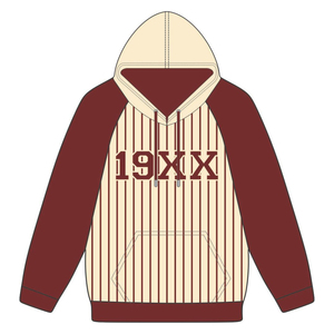 เสื้อมีฮู้ดสวมหัวแบบสวมหัวมีฮู้ดสำหรับปีที่ก่อตั้งโดยปี Kap แบบสวมหัวสีแดงเข้มแขนเสื้อเย็บติดกับผ้าคอตตอนผสมเสื้อผ้าพี่น้องชาวกรีก - Product Image 2