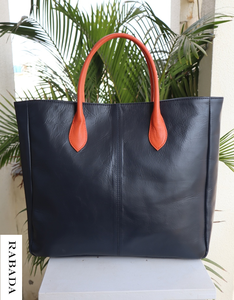 Sac à bandoulière noir fait à la main en cuir Vintage de haute qualité à la mode grand sac fourre-tout sac à main sac à bandoulière - Product Image 4