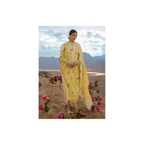Vestidos de césped paquistaníes Salwar Kameez para mujer Algodón sedoso Shalwar Kameez Inspirado en la cultura de la India y Pakistán - Product Image 6