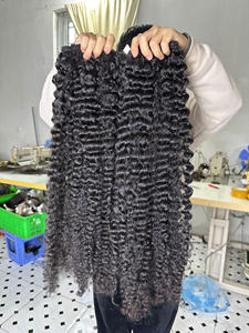 Extensiones de cabello de paquetes rizados birmanos Cabello humano virgen crudo de color negro natural 100% Cabello humano vietnamita - Product Image 6