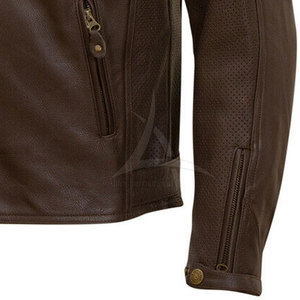 Dernières tendances en matière de vestes de moto pour hommes en cuir respirant de haute qualité fabriquées au Pakistan, manches longues, couleurs personnalisées, logo OEM - Product Image 6