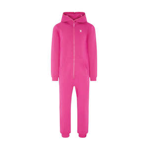 80% Algodón 20% poliéster cepillado en el interior, cremallera de calidad bidireccional, mono Original Unisex rosa - Product Image 5