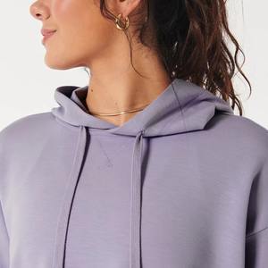 Sudadera corta personalizada para mujer, venta al por mayor, sudadera corta para uso diario, comodidad premium - Product Image 4