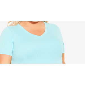 Avenue Top en tricot essentiel à col en V pour femme, taille 30, bleu - Product Image 2