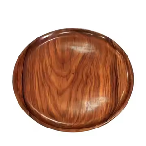 Assiettes en bois sûres Ensemble d'assiettes en bois artisanal Léger pour la vaisselle Set par l'artisanat du croissant - Product Image 2