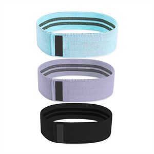 Comfortable Elastic Hip Circle Resistance Band / Non Slip Soft Polyester <b>Fabric</b> Custom Private Label Medium Exercise Bands - Product Image 6