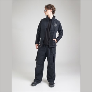 Men's Wholesale Softshell Jacket Windproof and Waterproof Breathable Plain <b>Coat</b> Streetwear Style with Embroidered Technics - Product Image 4