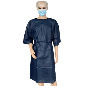 Bata desechable de médico con puños elásticos en el cuello y protección de cuerpo completo para procedimientos hospitalarios diarios seguros - Product Image 6