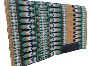 Couverture de selle occidentale en feutre de laine de couleur vibrante durable et confortable pour l'équitation - Product Image 4