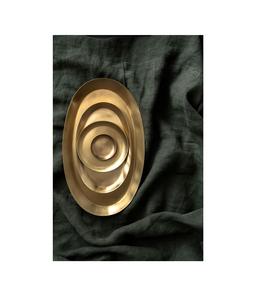 Polished Finish Brass Serving <b>Tray</b> Enhancing Visual Appeal Of <b>Food</b> Presentation With <b>Warm</b> Metallic Shine - Product Image 2