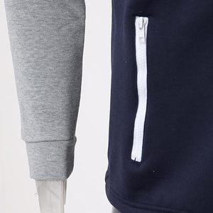 ชุดวอร์มเล่นกีฬาขนแกะ2ชิ้นมีซิปรูดซิปสำหรับผู้ชายมีลายนูนระบายอากาศและเป็นมิตรกับสิ่งแวดล้อมป้องกันการเกิดขน - Product Image 5