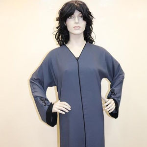Tenue vestimentaire traditionnelle musulmane de Dubaï pour fête Abaya islamique en tissu Nida confortable - Product Image 1