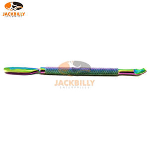 Espátula profesional de limpieza de uñas de acero inoxidable de doble extremo, removedor de empujador de cutículas de diseño curvo para manicura, tipo de doble cara - Product Image 6