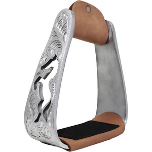 Estribos Occidentales de Aluminio para Caballo, Diseño Antideslizante con Cuero y Protección para el Tobillo, Suministros Veterinarios para Montar a Caballo - Product Image 6