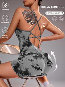 Fitness serré Sexy lavage Yoga combinaison femmes Yoga body pour Fitness haute élastique entraînement une pièce combinaison d'entraînement - Product Image 2