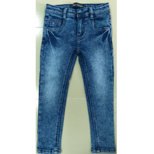 Jeans de Cinco Bolsillos para Niños en Mezclilla de Moda, Poliéster y Algodón Lavado, Estampado, Cómodo y Elegante - Product Image 1